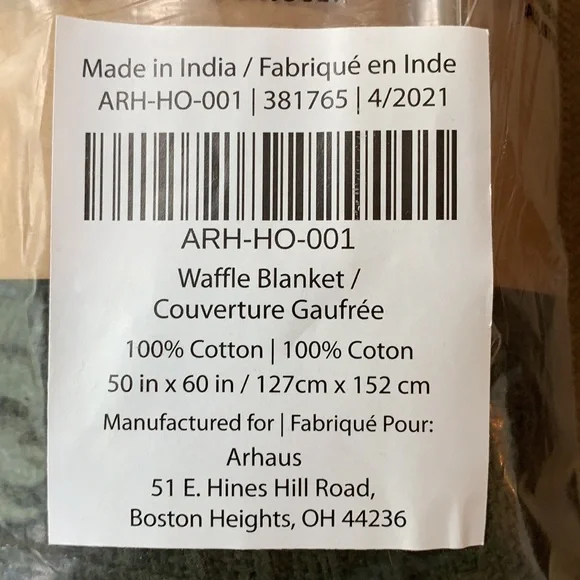 SALE Arhaus Waffle Blanket - Picture 6 of 7